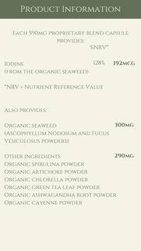 Complementary Supplements - Organic Seaweed Complex - Herbal Thyroid Health Support - Fucus Vesiculosus Bladderwrack, Kelp, Spirulina, Chlorella, Ashwagandha | 100 Capsules