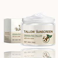 Trendyfave Beef Tallow Sunscreen SPF 50 Deeply Nourishing Organic Grass Fed Beef Tallow Skin Care Tallow Balm Beef Tallow Cream Face Cream For Dry Skin,Natural Skin Barrier, Nourishing Moisturizer