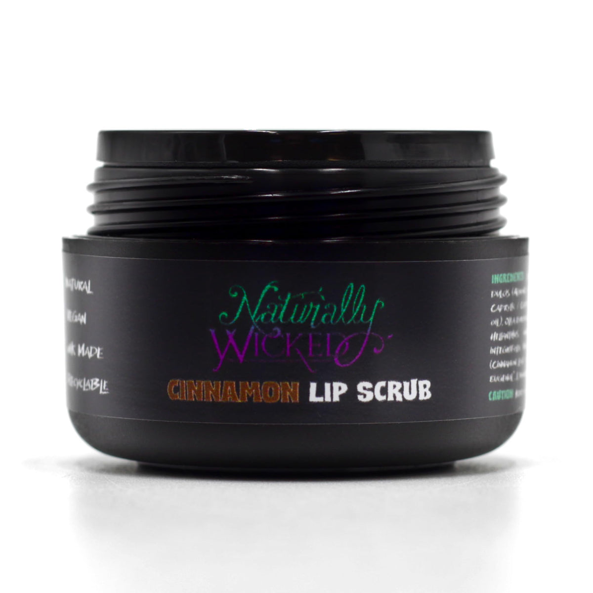 Naturally Wicked Cinnamon Lip Scrub | Natural & Vegan Sugar Exfoliant For Lips | 15ml