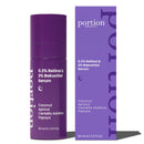 PORTION BEAUTY PORTION Retinol Face Serum - Anti Aging Serum for Face: 0.3% Retinol & 2% Bakuchiol - Simple Serum for Skin Care: Retinol Serum to Moisture & Repair Skin - Facial Serum w/ Apricot & Papaya Oil, 30ml