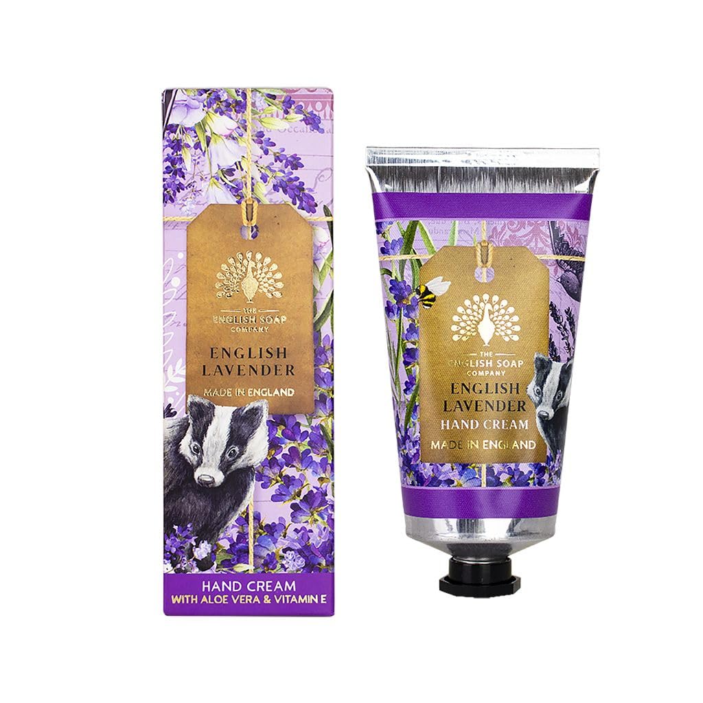 The English Soap Company Anniversary Hand Cream, Lavender Hand Cream, Moisturising Hand Cream for Men and Women, English Lavender Scent 75ml