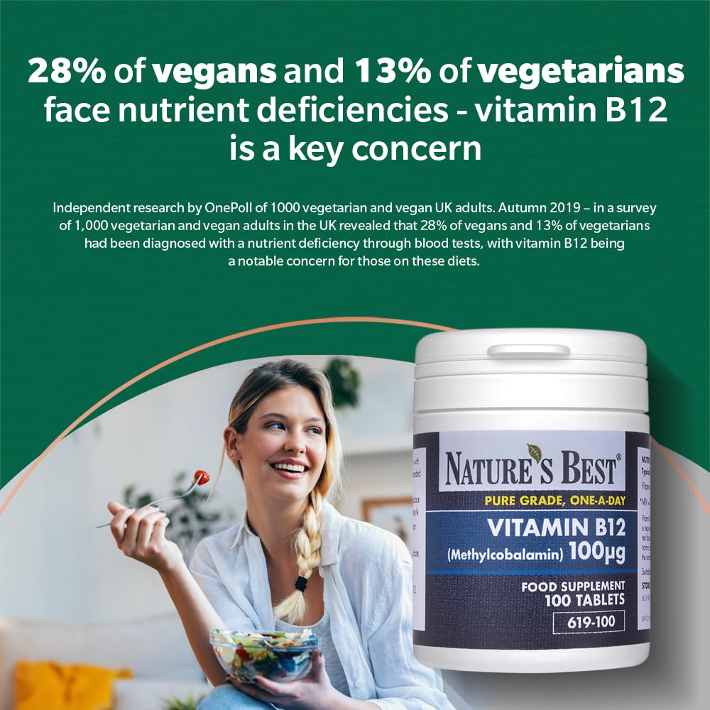 NATURE'S BEST Nature's Best Vitamin B12 (Methylcobalamin) 1,000µg, 180 Tablets
