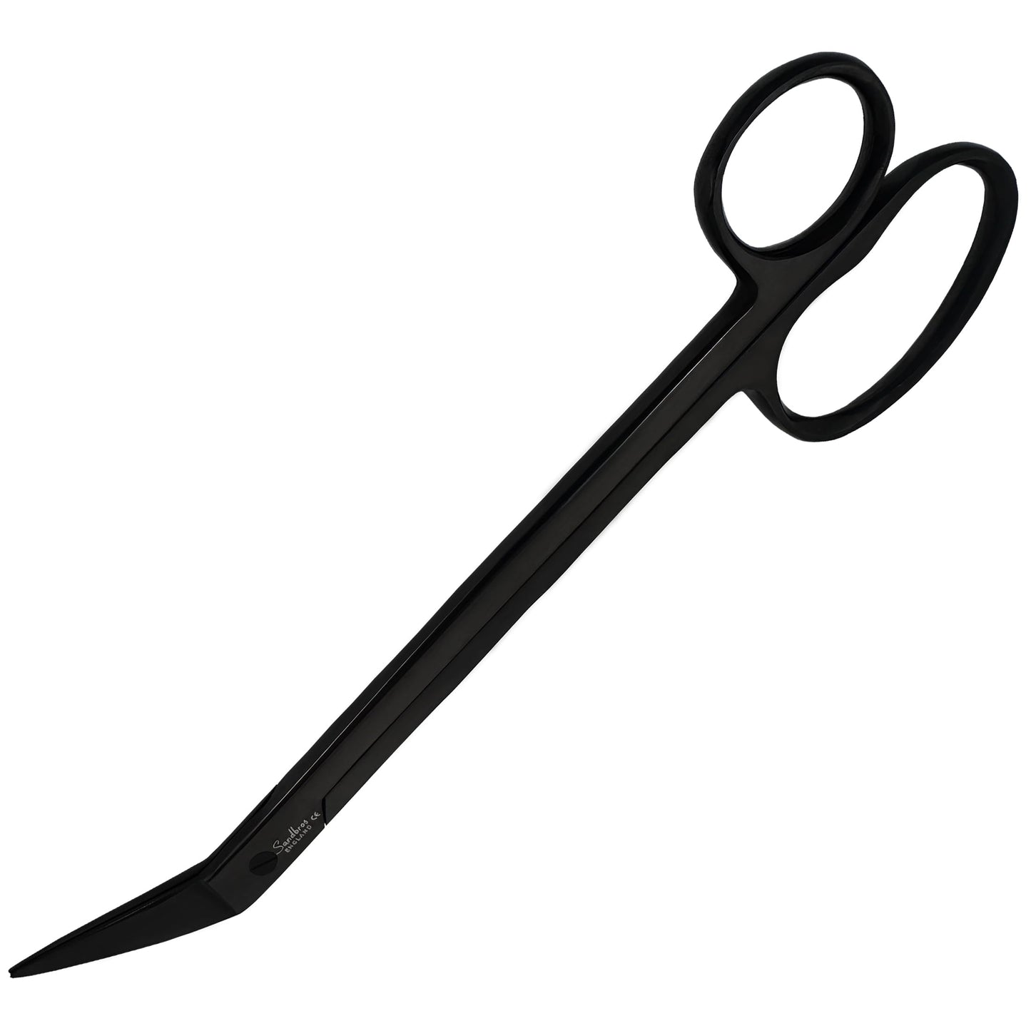 Sandbros Toenail Scissors Extra Long, 19 cm, Stainless Steel with Micro Teeth (Black..)
