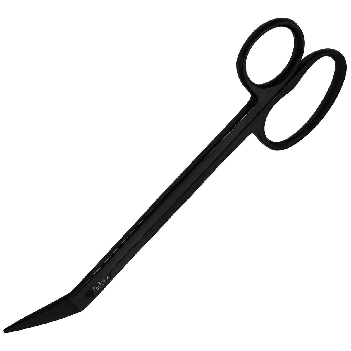 Sandbros Toenail Scissors Extra Long, 19 cm, Stainless Steel with Micro Teeth (Black..)