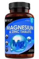 NEW LEAF PRODUCTS Magnesium Supplements 516mg - 120 Magnesium Tablets Supports Muscle Bone Health, Energy - High Strength Supplements Easy to Swallow Sleep Supplement (not Capsules) Vegan, UK Made