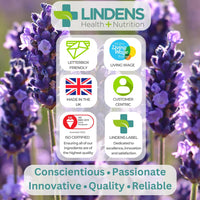 Lindens - Neurovits Plus Tablets, 90 Pack - One A Day - UK Made, Psychological & Nervous Function, Tiredness & Fatigue - Vitamin B1, B6, B12 & Folic Acid - Letterbox Friendly - Vegan