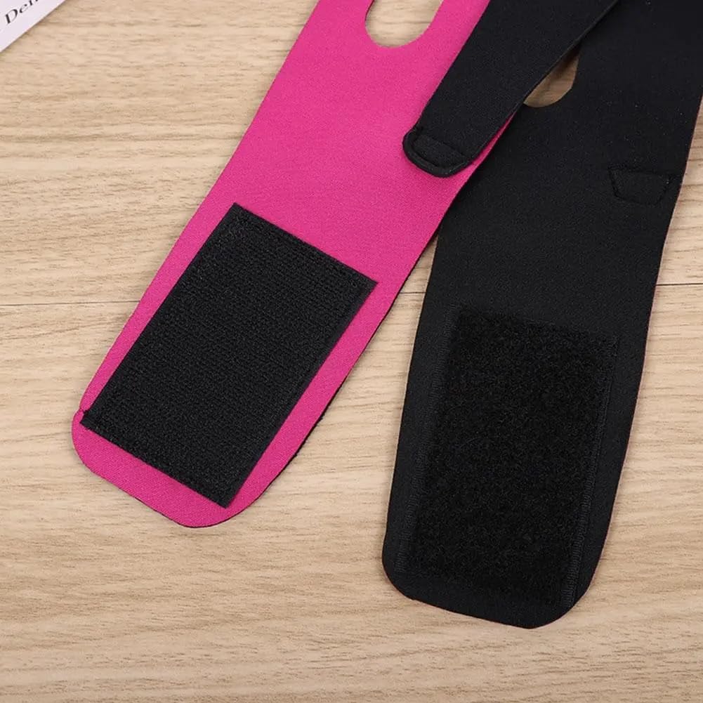 EZB Face Slimming Strap for Double Chin Removal, Saggy Neck Lifting & Face Contouring | Soft Comfortable Facial Toning Device | Pink/Black