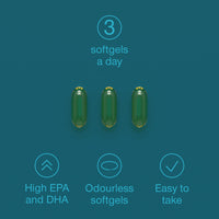 Fish Oil Omega 3 Capsules - High Strength 3000mg - 120 Softgel Capsules - Easy to Swallow & Burpless - Triple Potency DHA 660mg & EPA 990mg - UK Made Omega 3 Supplement - 1000mg Fish Oil per Tablet