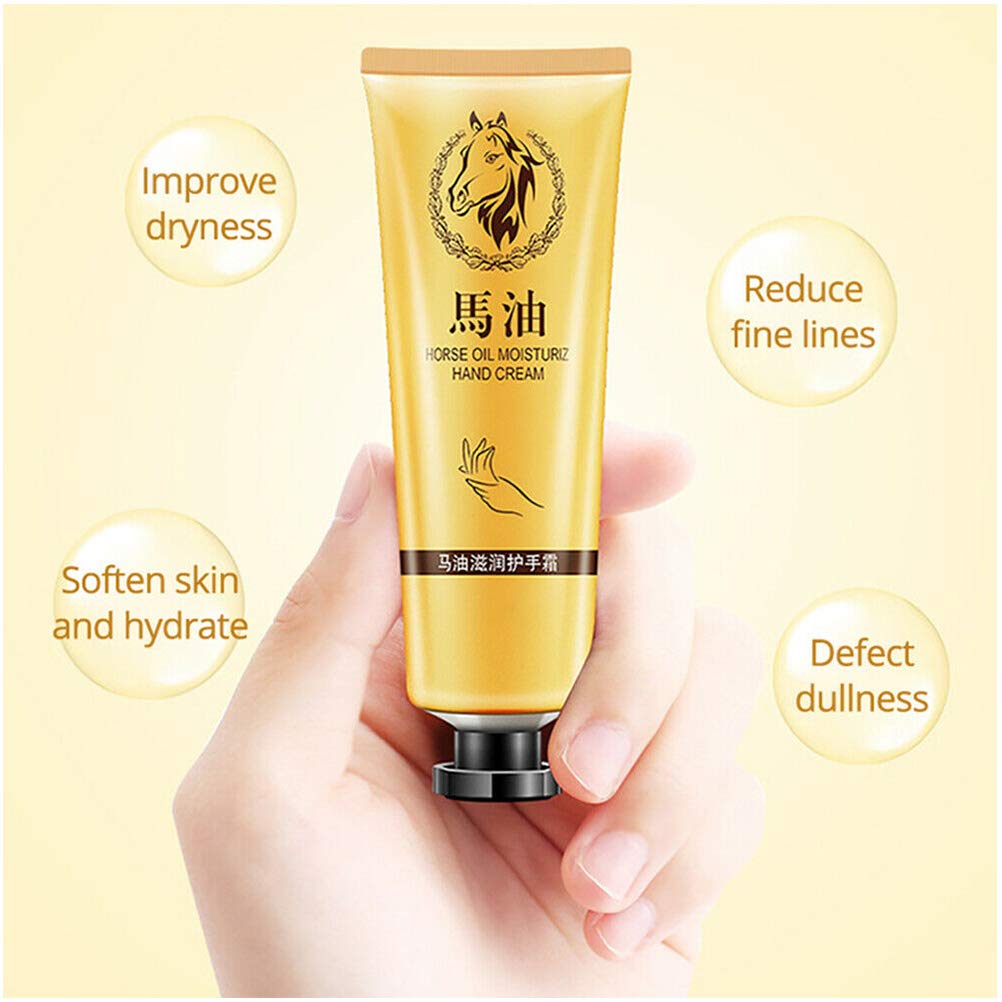 Merkts Horse oil hand cream, anti-aging moisturizing whitening lotion, horse oil dry foot cream, 30ml winter anti-drying moisturizing nourishment