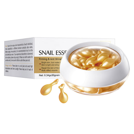 ISBEAUSOLS Snail Face Serum Capsules, Snail Mucin Serum for Brightening & Firming, Moisturiser Face Women, Dark Spot Remover for Face, Serum Face Care, Friendly to All Skin Types, 30 Capsules