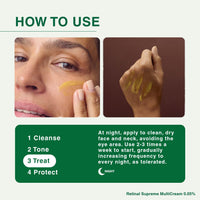 facetheory Retinal Supreme MultiCream 0.05% (Unscented) - Brightening, Firming & Plumping Overnight Anti Aging Serum & Moisturiser in One - Hybrid Night Cream & Serum (50ml)