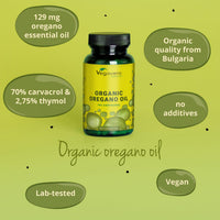 Vegavero Organic Oregano Oil Capsules | Vegan | 90 mg Carvacrol, 3 mg Thymol | Cold-Pressed & Essential | NO Additives, Lab-Tested