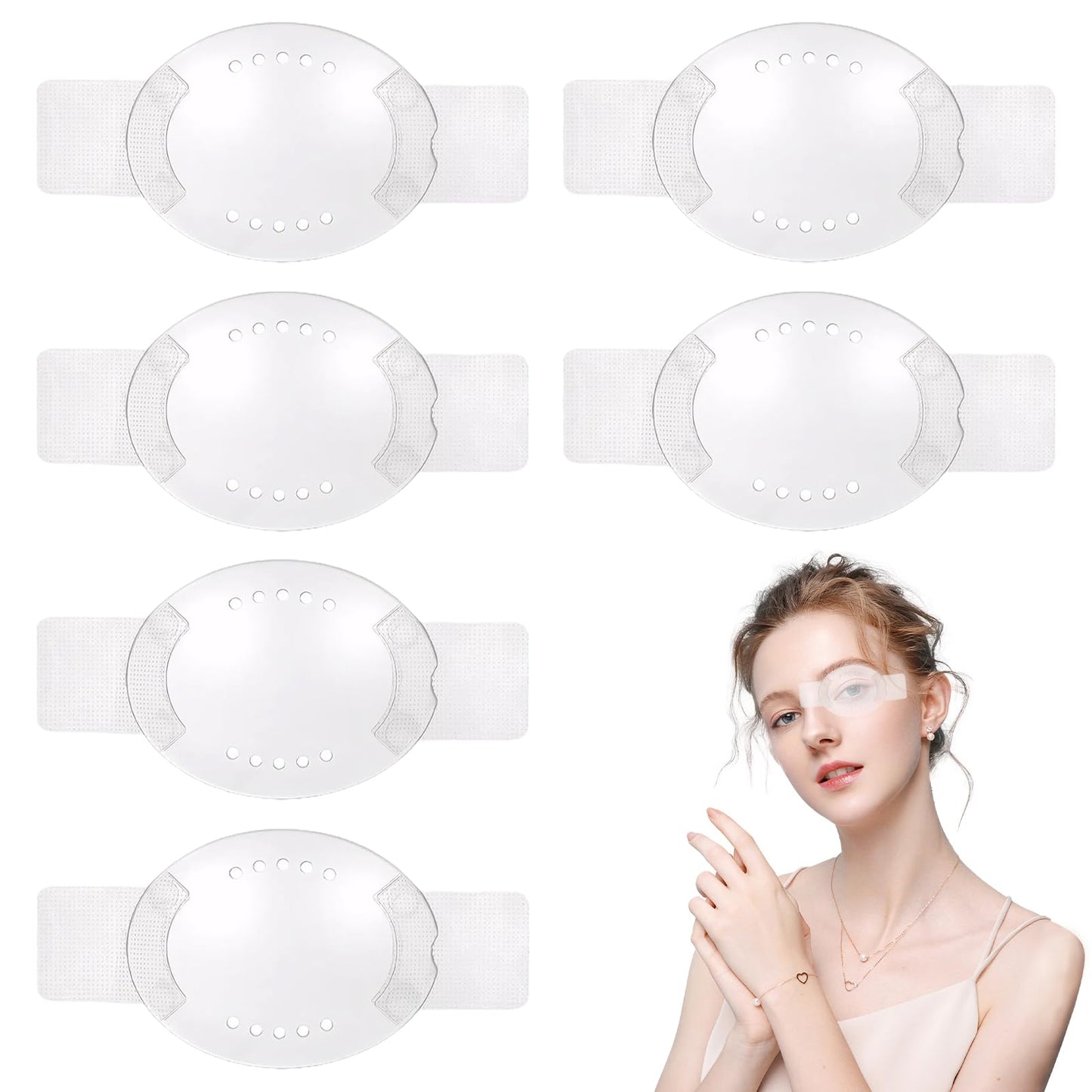 6 PCS Eye Shield After Cataract Surgery, Clear Eye Patch, Eye Shield After Surgery, Covering Eye Shields, Breathable Eye Shields for After Surgery, Postoperative Eye Care Protect Eyes from Injury