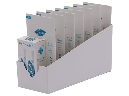 Lipmate Medicated Lip Balm, Box Pack of 14 Lipbalms (7 x 2) Hydrating, Sun Protection, Moisturizing, Softening Lipcare