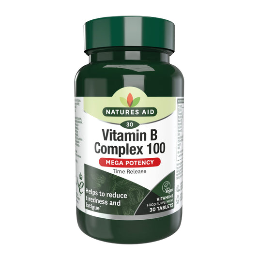Natures Aid Vitamin B Complex Tablets 100mg Pack of 30