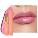 Oulac Moisture Shine Lipstick, Juicy Finish, Balm-like Texture,Moisturizing Lips,90% Essential Oils,Vegan, Cruelty-free & Gluten-free (07 First Love (Mauve pink))