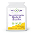 Saccharomyces Boulardii Probiotic – 90 Capsules | 5 Billion Friendly Bacteria with Olive Leaf, Biotin & Vitamin D | Natural Yeast Supplement for Gut Balance & Immune Support | UK Made by vh1be