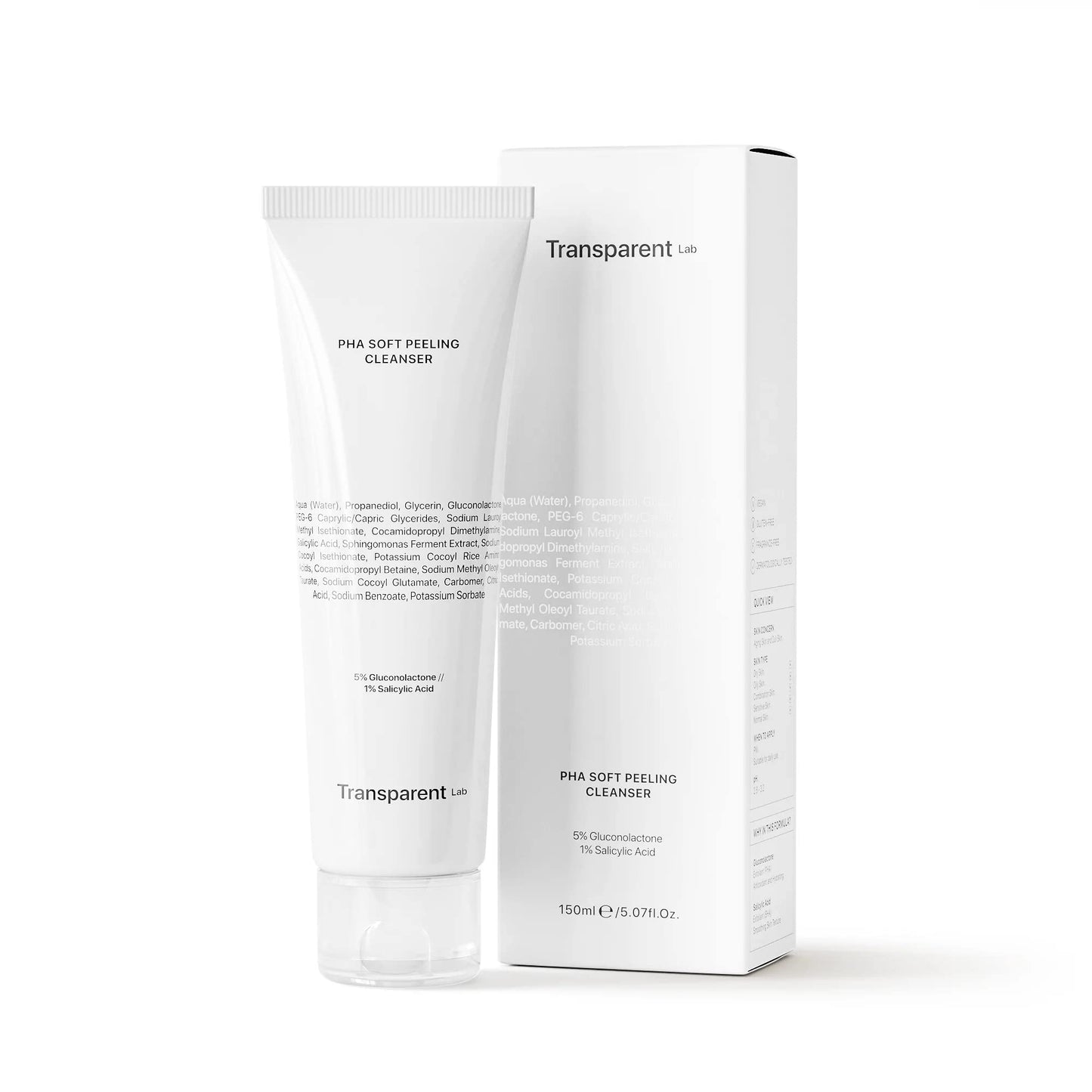 Transparent Lab PHA SOFT PEELING CLEANSER - Face Cleanser with Peeling Effect