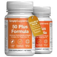 Simply Supplements 50 Plus Formula for Over 50s | Multivitamin & Mineral Complex | 360 Tablets