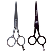 YNR Instruments England | Beard Moustache Scissors | Professional German Steel Mustache Trimming | Hand Forged Precision Edge Men Facial Hair Grooming Kit All Body Hair (Black)