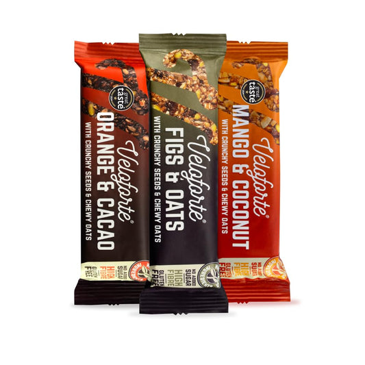 Veloforte Oat Snack Bars For Daily Health | Delicious, gut-healthy whole-food bars made with real fruits and seeds. Zero artificial ingredients, Zero added sugar | Variety | 12-pack