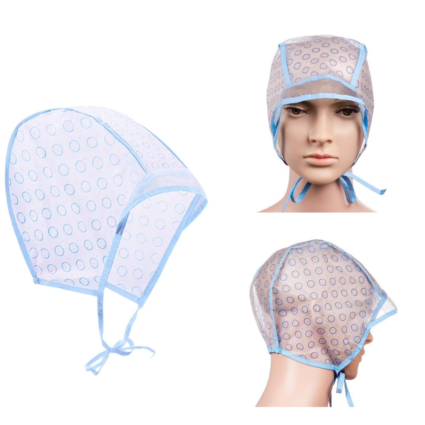 Generic Hair Coloring Highlighting Cap, 4 Hair Disposable Tipping Frosting Cap with 4 Hook and Hair Coloring Brush for Dyeing Hair Salon Home Use