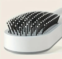 WANWEN Self Cleaning Hair Brush for Women, 3D Air Cushion Massager Brush, Easy Clean Hair Brush, Detangling Anti-Static Brush, Suitable for All Hair Types (White)