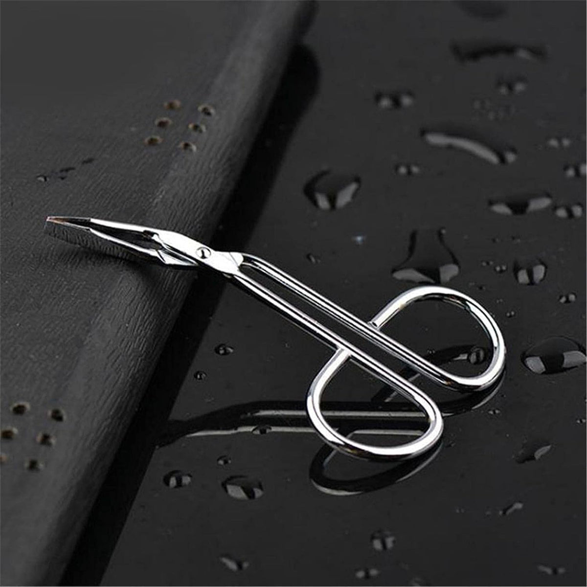 LNYMZD Silver Stainless Steel Eyebrow Scissors Tweezers,Elbow Pliers Clip Scissors,Flat Tip Tweezers Hair Plucker Hair Removal, Shave and Removal Women's