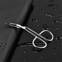 LNYMZD Silver Stainless Steel Eyebrow Scissors Tweezers,Elbow Pliers Clip Scissors,Flat Tip Tweezers Hair Plucker Hair Removal, Shave and Removal Women's