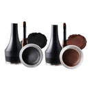Mikloven 2PCS Waterproof Gel Eyeliner Pot with Brush (Black & Brown), Smooth High-Pigment Matte Cream Eyeliner, Long-Lasting Smudge-Proof Eye Liner for 24H Eye Makeup