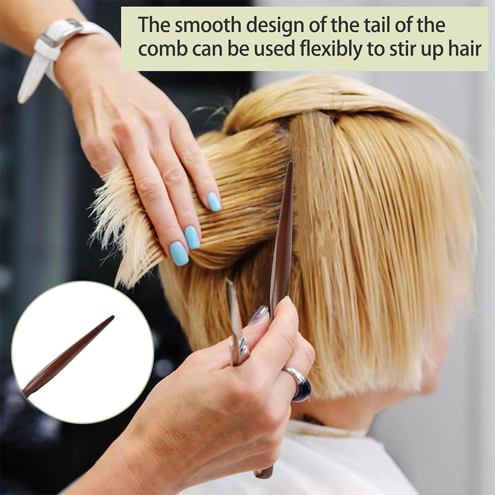 Nazeauf Teasing Hair Brush - 1Pack Back Combing Brush - Back Hair Brush - Boar Bristle Hair Brush with Tail Handle, Professional Teasing Hair Brush, for Wet Curly Hair or Damaged Hair Reducing Hair Breakage
