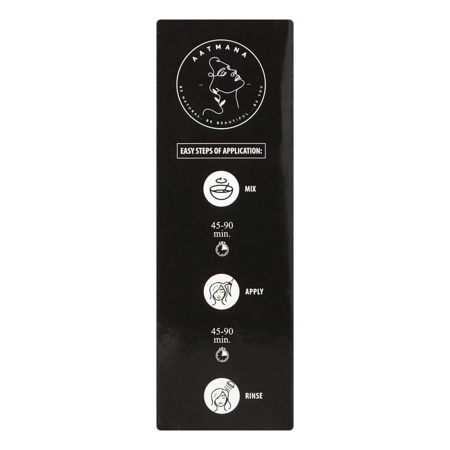 AATMANA Herbal Black Henna Hair Color with Goodness of 9 Herbs | Black Henna Mehndi for Hair, Make Hair Soft & Shiner Natural Hair Color for Men & Women 100g