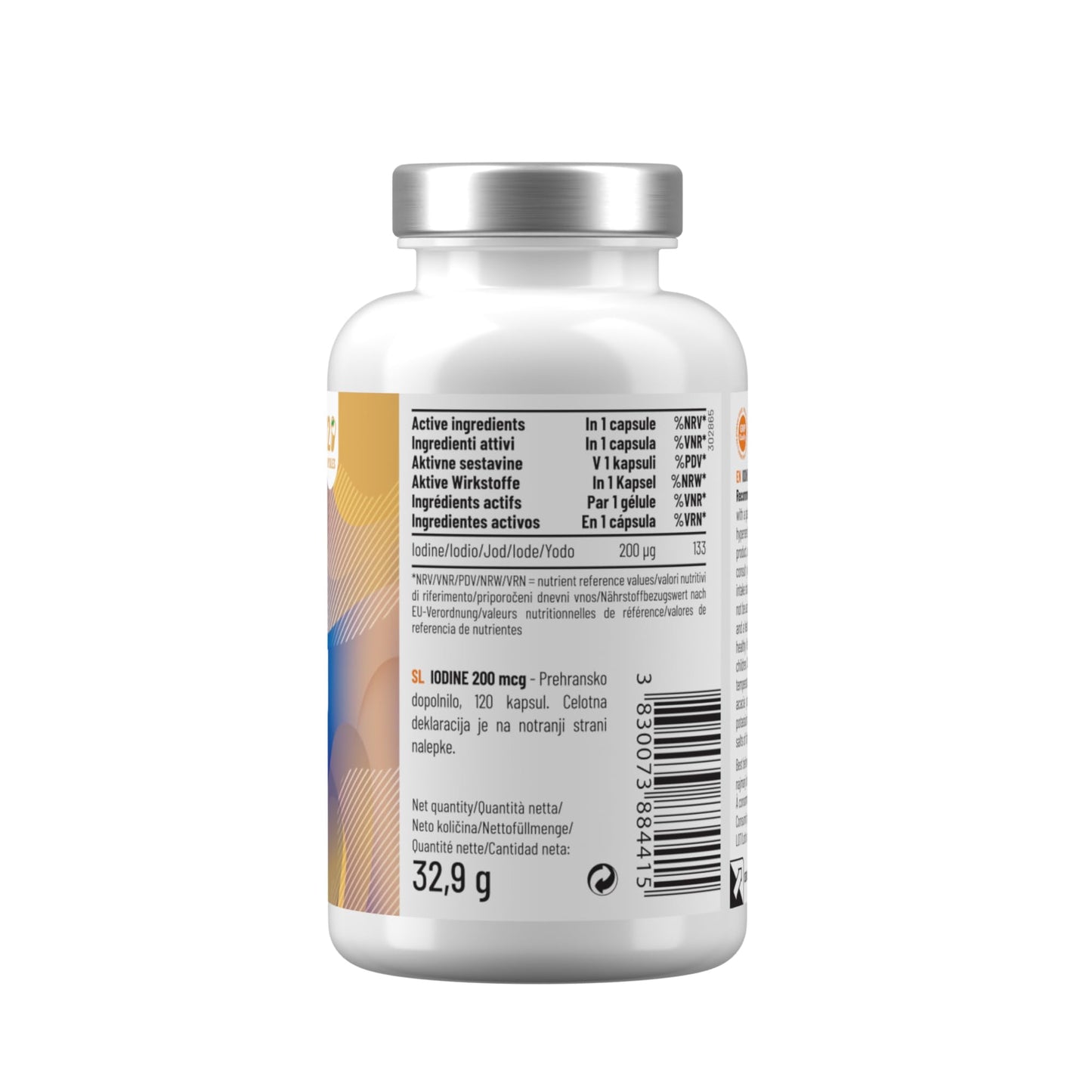 Iodine Tablets 200 mcg – Potassium Iodide Capsules for Thyroid & Nervous System Support – 120 Iodine Capsules - 4-Month Supply by Sensilab Essentials