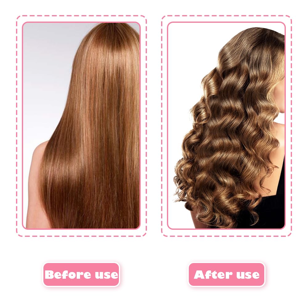 AKSIQIOL 16 Pcs Foam Sponge Hair Rollers, Large Pink Soft Curlers for Women & Girls, Flexible Sleeping Curlers, DIY Hair Styling Tools, 30mm Size