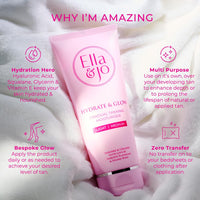 Ella & Jo Hydrate & Glow Gradual Tanning Moisturiser - Light | Medium, Buildable Fake Tan with Hyaluronic Acid, Squalane & Vitamin E, No Transfer Formula, 200ml,