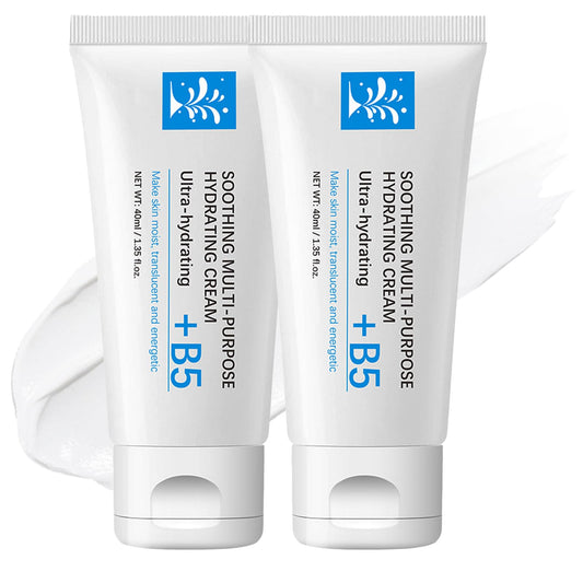HERBENJOY B5 Repair Face Cream, Skin Barrier Repairing Cream, Vitamin B5 Soothing Day Cream for Anti Redness, Firming Face Cream For Sensitive Skin, Acne & Repair Damage Skin (2PC)