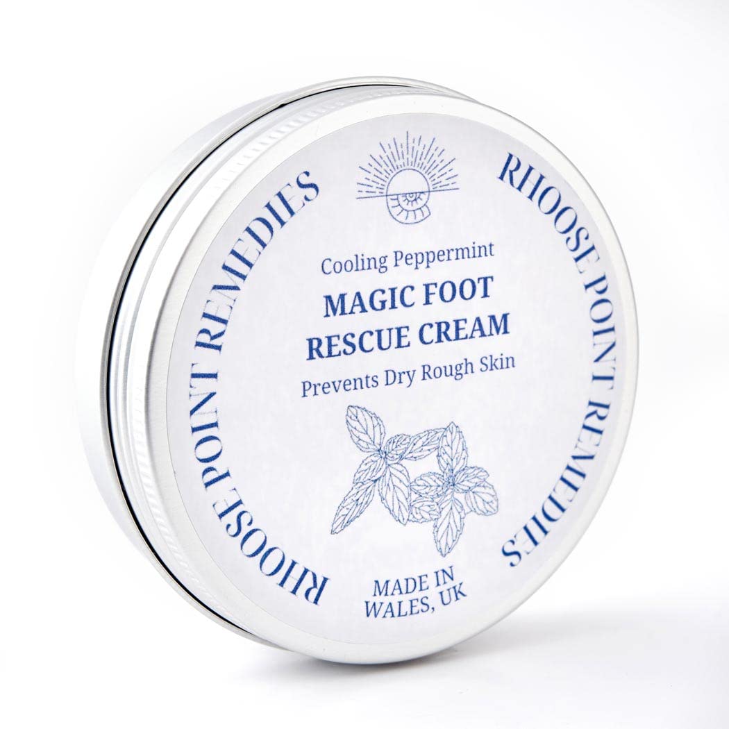 Rhoose Point Remedies Foot Cream for Very Dry Feet Softens & Prevents Dry Rough Skin 100g Vegan Friendly | Cooling Peppermint Foot Rescue Cream Intensive Cracked Skin Treatment for Feet Professional Cracked Heel Repair