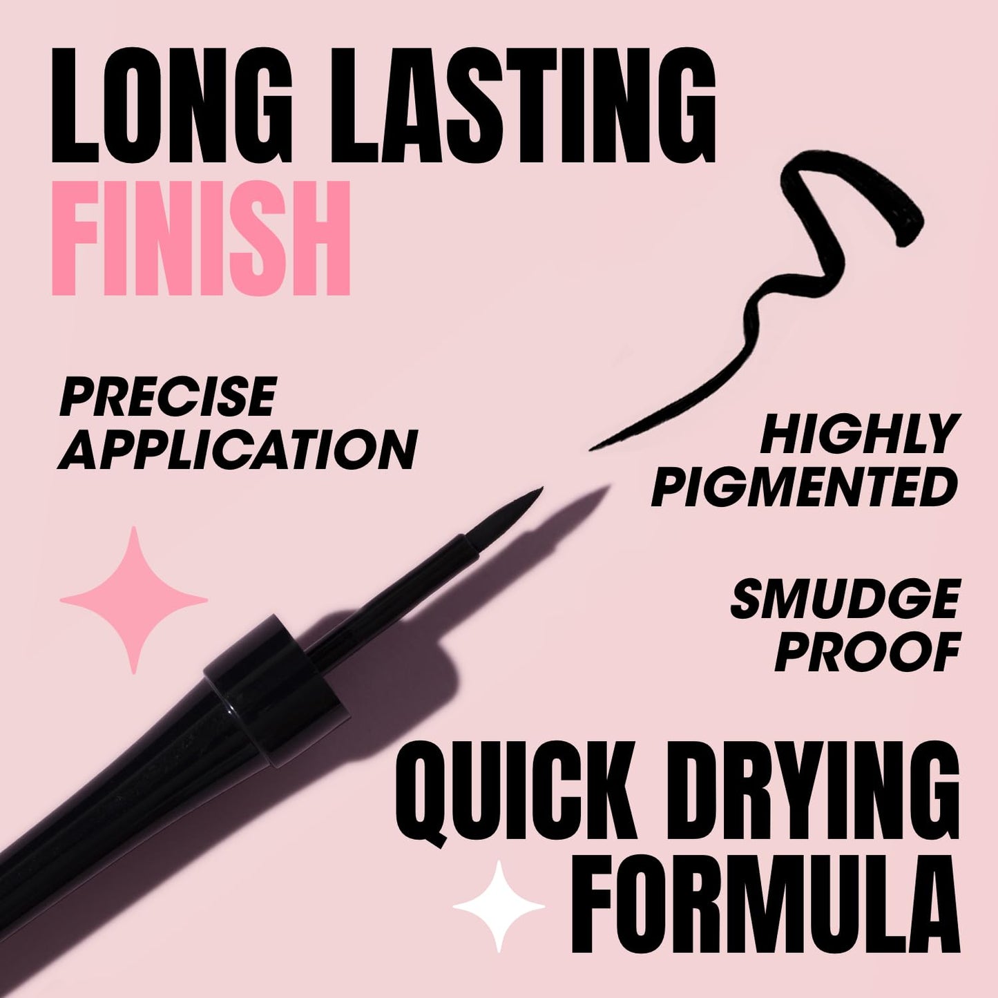 Collection Cosmetics Fast Stroke Eyeliner, Quick Drying Formula, 4ml, Black