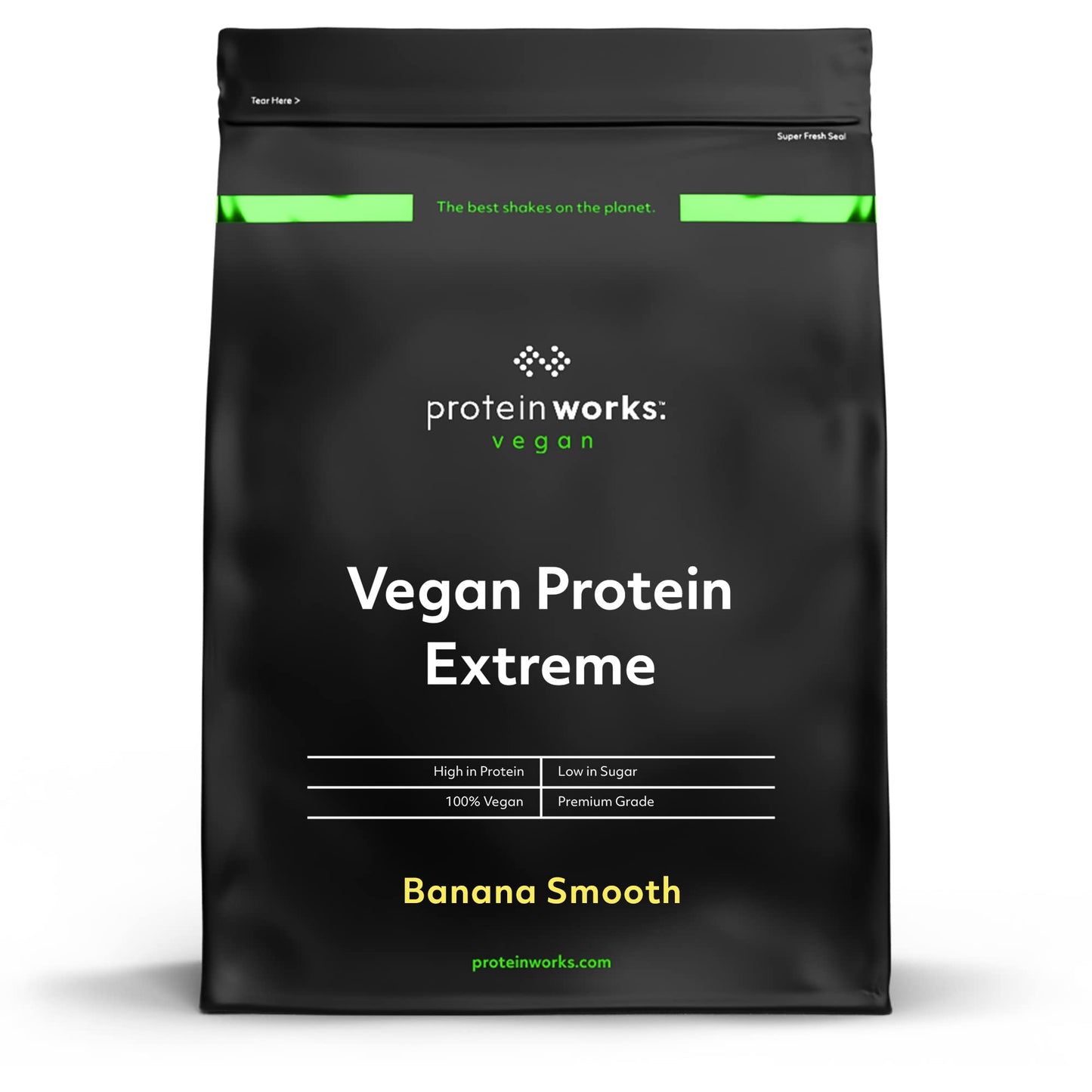 Protein Works - Vegan Protein Extreme | 29g Plant Based Protein | Added Vitamin Blend | 14 Servings | Banana Smooth | 500g