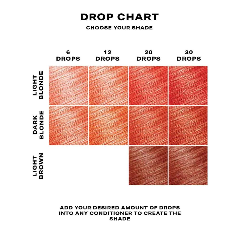 SHRINE Shrine Drop It PEACH Hair Dye Drops | Semi-Permanent Vegan Customisable Hair Colour | Mix with Conditioner | Vegan & Cruelty-Free | Temporary Hair Dye | 20ml