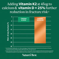 NATURE'S BEST Nature's Best Bone & Immune Boost - High Strength Vitamin D3 1000iu & K2 90µg - Optimal Support for Bones, Teeth, and Immune Function - UK Made - 60 Capsules (2 Months' Supply)