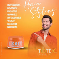 Totex Hair Styling Aqua Gel Wax 01 | Strong Hold Gel Maximum Control | Parfume Scent | Unisex 150ml (Pack Of 3)