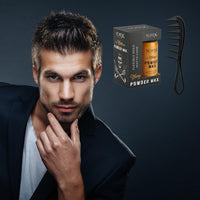 Totex Hair Styling Powder Wax 20g + Beard & Hair Styling Comb | Volumizing Texturising Dust Powder | Matt Look | Anti-Static Comb for Men & Women | Long Lasting Hold & Natural Finish