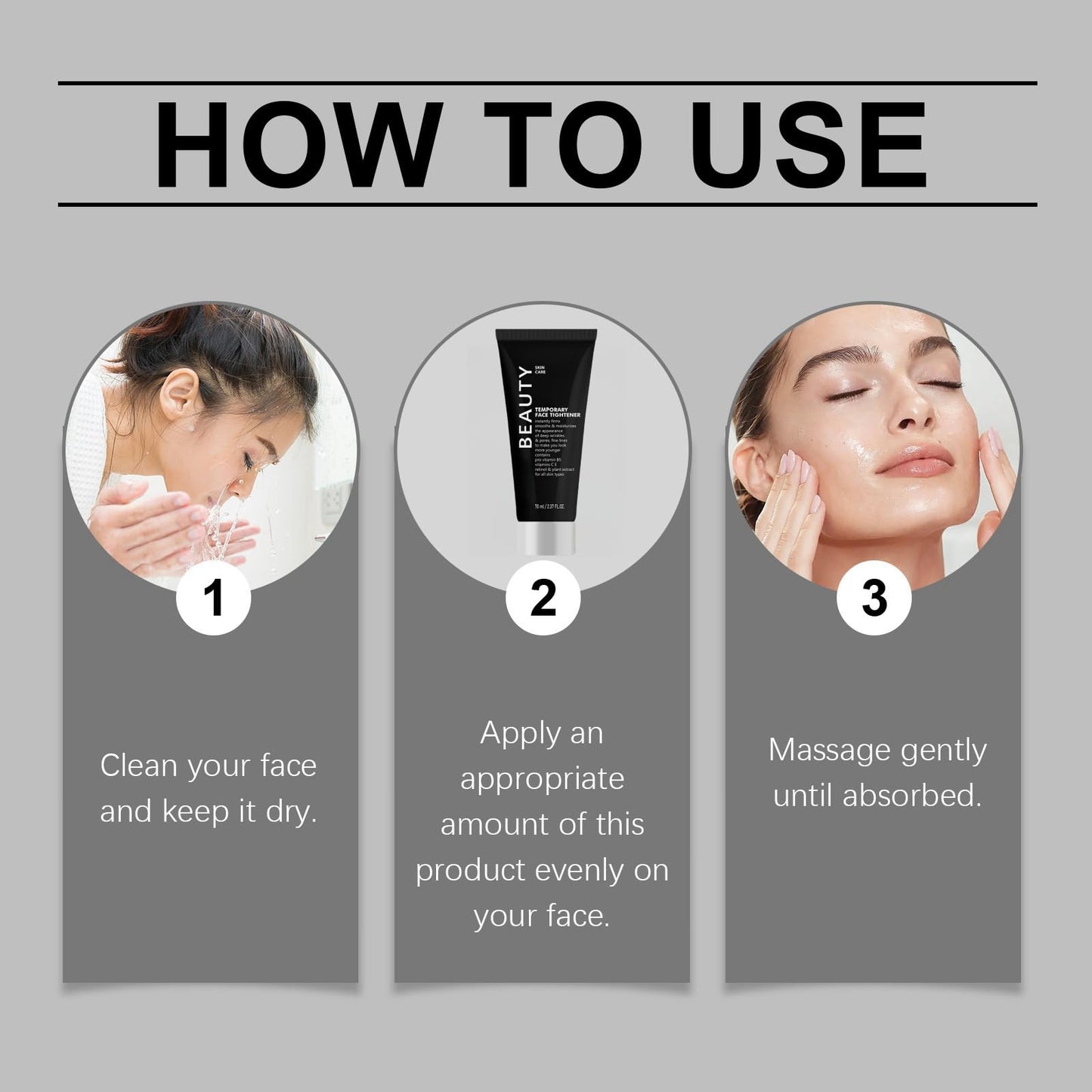 TONISABERY Instant Firms Temporary Face Tightener,Skin Tightening Cream for Face,Firming Face Cream,Skin Firming Cream,Anti Wrinkle Face Cream for Mature Skins,Fi-rming Cre-am to Reduce Fine Lines and Pores,70ml