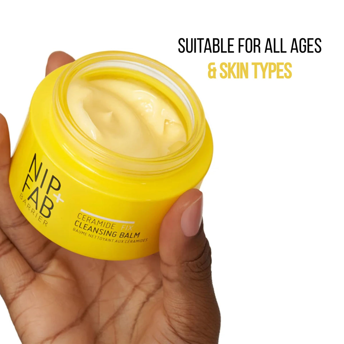 Nip+Fab Ceramide Fix Cleansing Balm, Gentle Makeup Remover & Skin Restorer, With Pseudoceramides, Squalane, Niacinamide, Fragrance-Free, Vegan, Cruelty-Free, Made in the UK