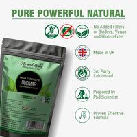 Oils and Herbs Adding Health to Life Super Strength Gudmar Capsules 1900MG – Gymnema Sylvestre Supplement – No Fillers or Binders – Made in UK – Vegan – 60 Capsules – Blood Sugar Support