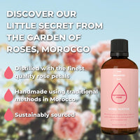 The Balanced Way 100% Pure Organic Rose Water for Face & Hair (100ml) | Pure Rose Water Calms & Soothes Irritated/Red Skin | Heals Blemishes | Rose Water for Hair Reduces Frizz | Incredibly Gentle/Triple Distilled