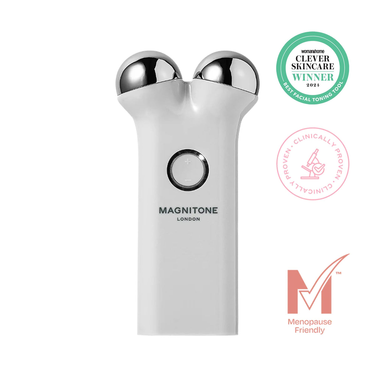 Magnitone MAGNITONE Lift Off Microcurrent Facial Toning Device, Pink, USB Rechargeable, with Prepare + Glide Superconductive Gel 60ml At Home face Lift (Grey)