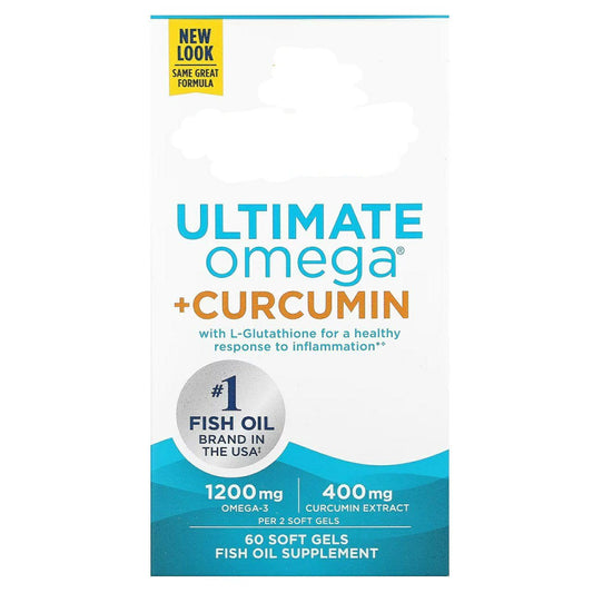 Generic Nordic'sUltimate Omega 3 + Curcumin Fish Oil for Inflammation & Joint Support, 60 Softgels