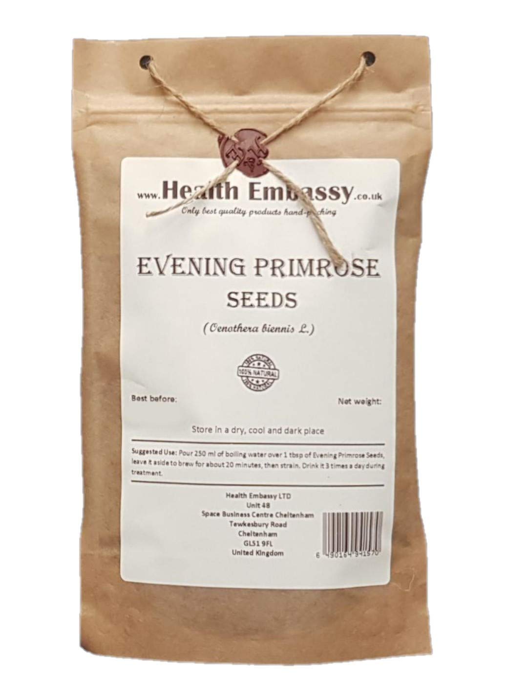 Health Embassy Evening Primrose Seeds (Oenothera biennis L) (100g)